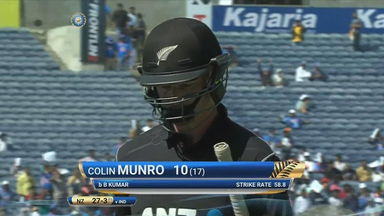 IND vs NZ 2017, 2nd ODI: Colin Munro Wicket