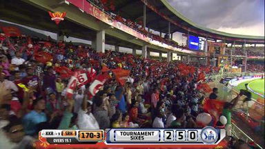 M19: SRH vs KKR – Naman Ojha Six
