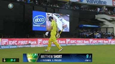 IND vs AUS 2023-24, 2ND ODI: Matthew Short Wicket
