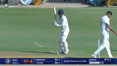 Ranji Trophy 2026-27, MPCA vs BCA: Ayush Loharuka's counter-attacking 76*(66)