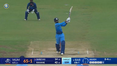 SMAT 2024 SF1, Baroda vs Mumbai: Captain Shreyas Iyer's brisk 46 (30)