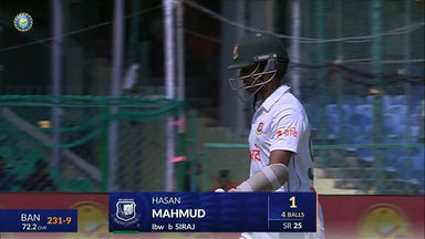 IND vs BAN 2024, 2ND Test: Hasan Mahmud Wicket