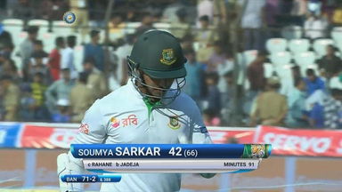 IND vs BAN 2017 - 1st Test day 4 : Soumya Sarkar Wicket