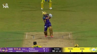 IPL 2026 M22: CSK vs KKR - Ramandeep Singh Six