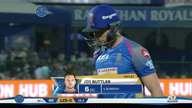M21: RR vs MI – Jos Buttler Wicket