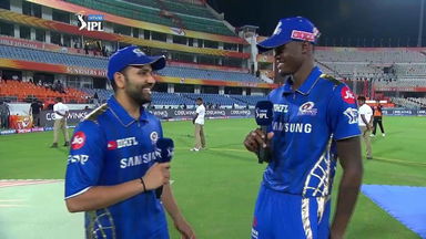 Hitman Rohit Sharma in conversation with Alzarri Joseph