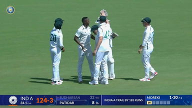 IND A vs SA A 2025, 1st Test: India A 1st Innings Fall of Wickets