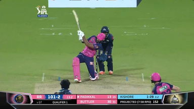 Q1: GT vs RR – Devdutt Padikkal Six