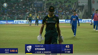 IND vs AUS 2023-24, 2ND T20I: Marcus Stoinis Wicket