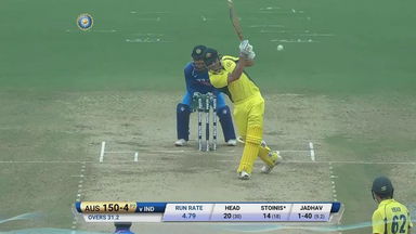 IND vs AUS 2017, 5th ODI: Marcus Stoinis Six