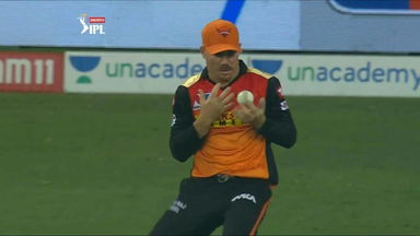 Warner's juggling catch