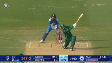 IND vs SA 2025, 3rd ODI: Matthew Breetzke Six