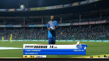 IND vs AUS 2019, 2nd T20I: Shikhar Dhawan Wicket