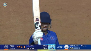 SMAT 2024, Gujarat vs Karnataka: Aarya Desai sets the tone with 73(40)