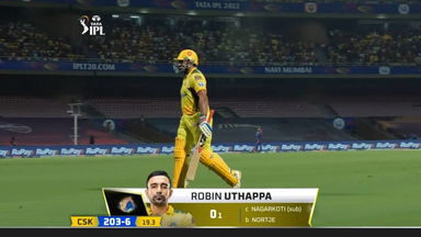 M55: CSK vs DC – Robin Uthappa Wicket