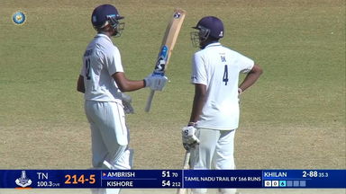 Cooch Behar Trophy 2025 Final, Gujarat vs Tamil Nadu: RS Ambrish's vital knock of 85(114)