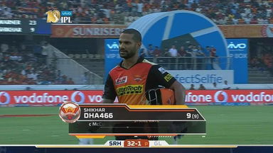M06: SRH vs GL – Shikhar Dhawan Wicket