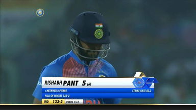 IND vs WI 2018, 2nd T20I: Rishabh Pant Wicket