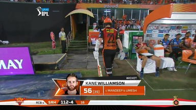 M39: SRH vs RCB – Kane Williamson Wicket