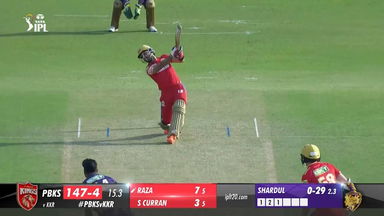 M02: PBKS vs KKR  – Sikandar Raza  Six