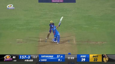 M22: MI vs KKR –  Tim David   Six