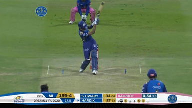 M45: RR vs MI – Hardik Pandya Six