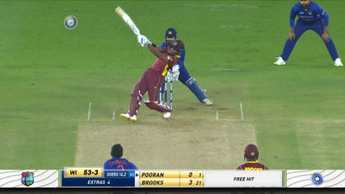 IND vs WI 2022, 2ND ODI: Nicholas Pooran Six