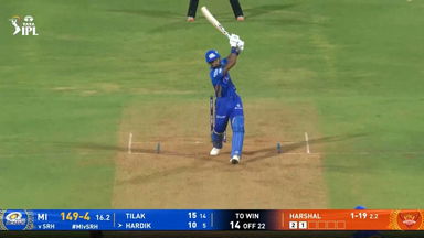 IPL 2025 M33: MI vs SRH - Hardik Pandya Six