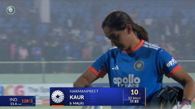 IND-W vs SL-W 2025, 2nd T20I: Harmanpreet Kaur Wicket