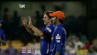 Match 18 RCB vs RR – Khan's Wicket
