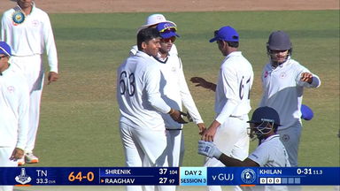 Cooch Behar Trophy 2025 Final, Gujarat vs Tamil Nadu: Tamil Nadu 1st Innings Fall of Wickets