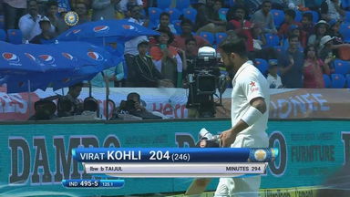 IND vs BAN 2017 - 1st Test day 2 : Virat Kohli Wicket