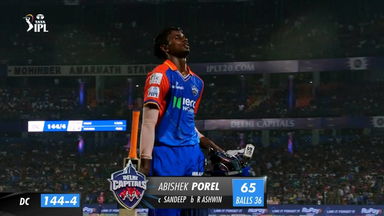 M56: DC vs RR  – Abishek Porel Wicket