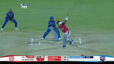 M37: DC vs KXIP – KL Rahul Six