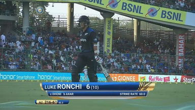 IND vs NZ 2016, 2nd ODI: Luke Ronchi Wicket