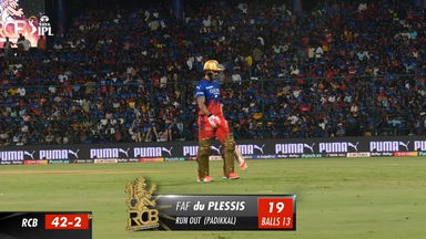 M15: RCB vs LSG – Faf Du Plessis Wicket