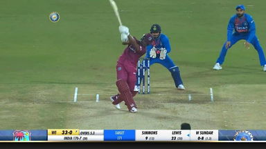 IND vs WI 2019, 2nd T20I: Evin Lewis Six