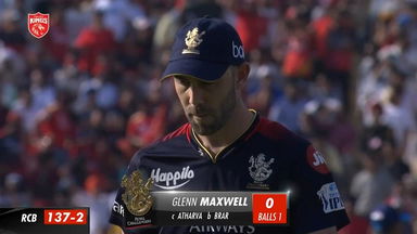 M27: PBKS vs RCB –  Glenn Maxwell  Wicket