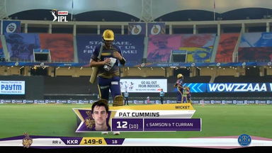 M12: RR vs KKR – Pat Cummins Wicket