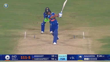 IND-W vs SL-W 2025, 5th T20I: Harmanpreet Kaur Six