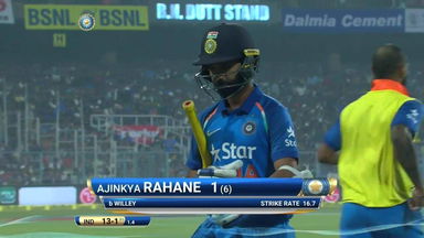 IND vs ENG 2017, 3rd ODI : Ajinkya Rahane Wicket