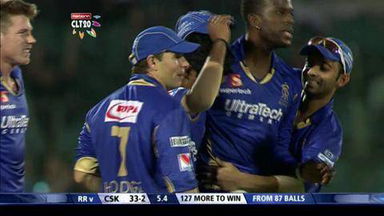 M21: RR vs CSK –  Murali Vijay Run Out