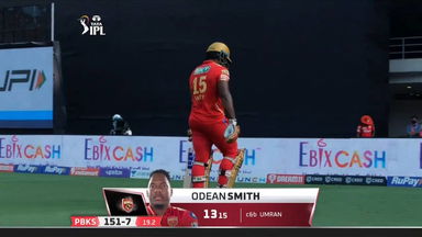 M28: PBKS vs SRH – Odean Smith Wicket