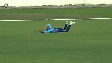 Vijay Hazare Trophy 2023 Final: Stunner! Super sub Himanshu Nehra pulls off a brilliant diving catch to dismiss Rohit Sharma.