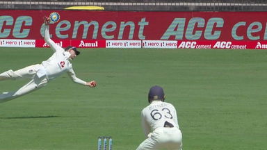 Root's one-handed stunner to dismiss Rahane