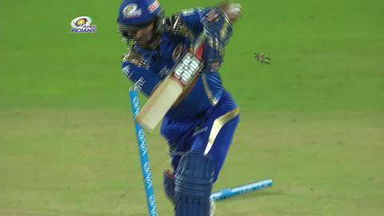 M43: MI vs KXIP – Ambati Rayudu Wicket