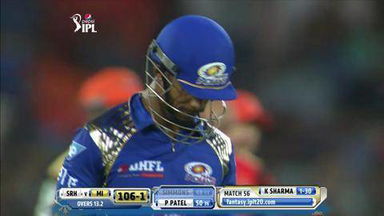 M56: SRH vs MI – Lendl Simmons Wicket