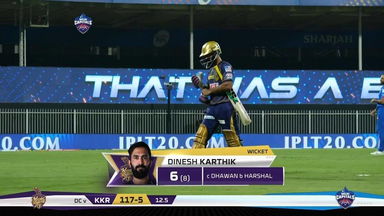 M16: DC vs KKR – Dinesh Karthik Wicket