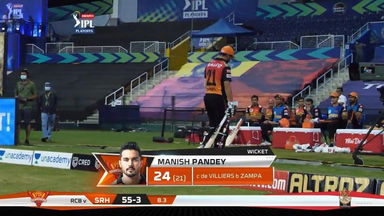 Eliminator: SRH vs RCB – Manish Pandey Wicket