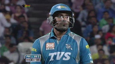 Match 35 PWI vs DC – Uthappa's Wicket